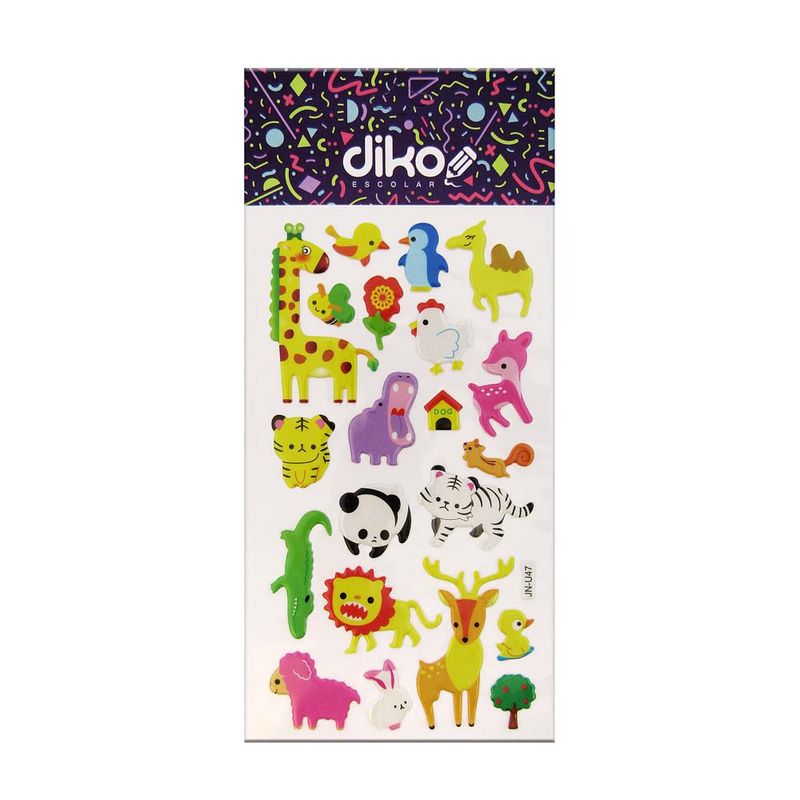 Stickers-21-9-6cm-Animales-Diko-1-856327