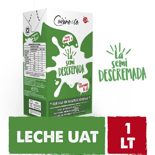 Leche Cuisine Y Co Semi Descremada 1l