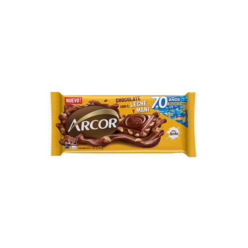 Tableta Chocolate Arcor Leche Con Mani 95g