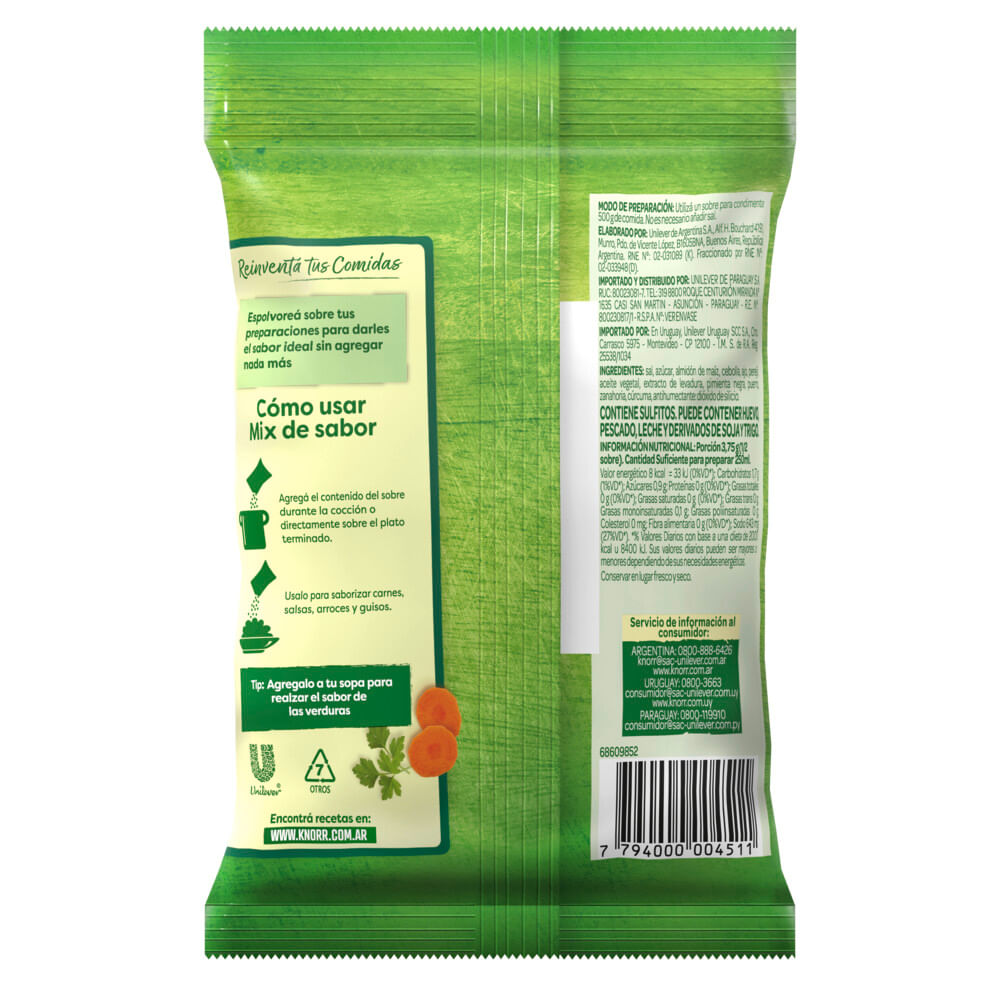 Saborizador KNORR MIX SAB P/VERDURAS 30g