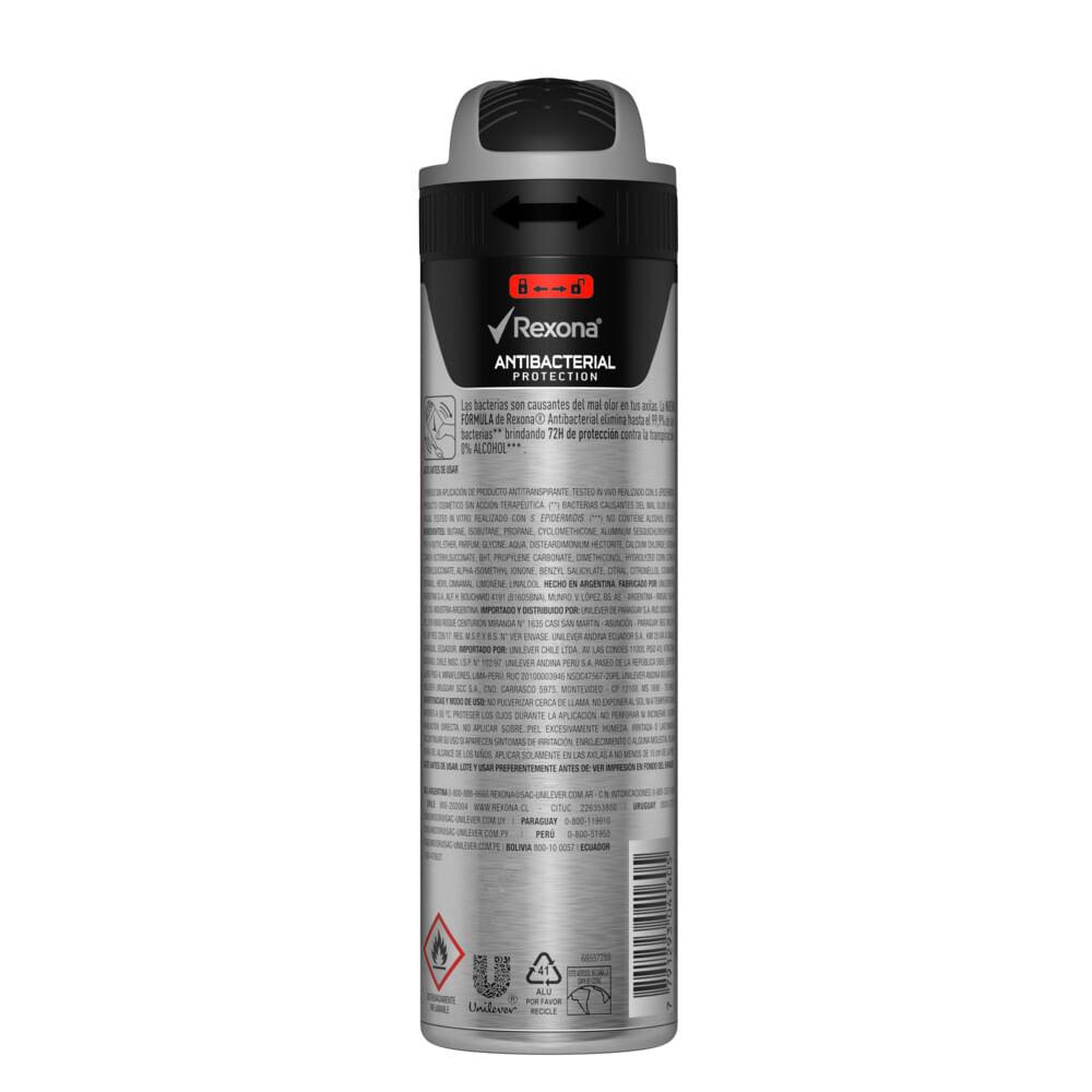 Desodorante Rexona Men Antibacterial 150ml - Vea