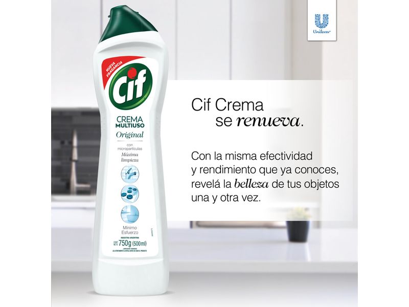 Cif Crema Multiuso Limón - 500 ml (750 g)