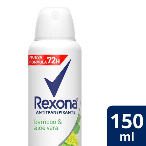 Desodorante Antitranspirante Rexona Bamboo Y Aloe Vera En Aerosol 150 Ml