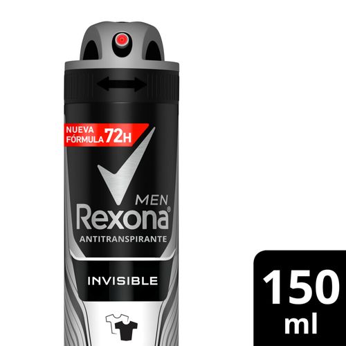 Desodorante Antitranspirante Rexona Men Invisible En Aerosol 150 Ml