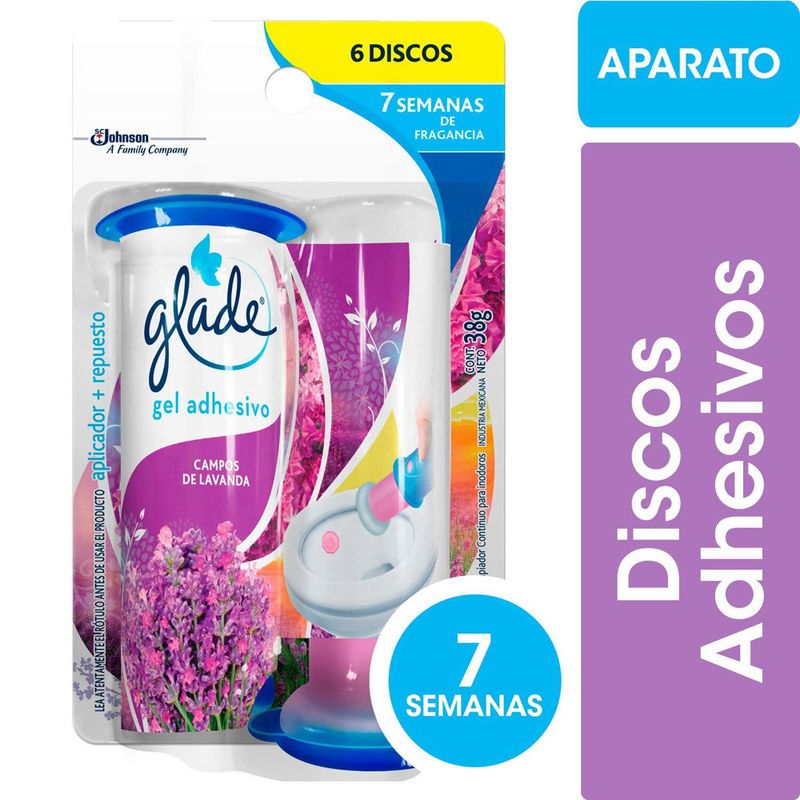 Limpiador-Continuo-Para-Inodoros-Glade-Discos-Activos-Aparato-Repuesto-Campos-De-Lavanda-1-29799