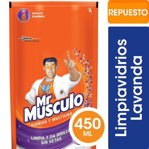 Limpiador Vidrios Y Multiuso Lavanda Doy Pack Mr Musculo 450 Ml