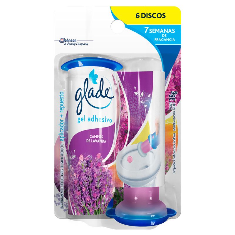 Limpiador-Continuo-Para-Inodoros-Glade-Discos-Activos-Aparato-Repuesto-Campos-De-Lavanda-2-29799