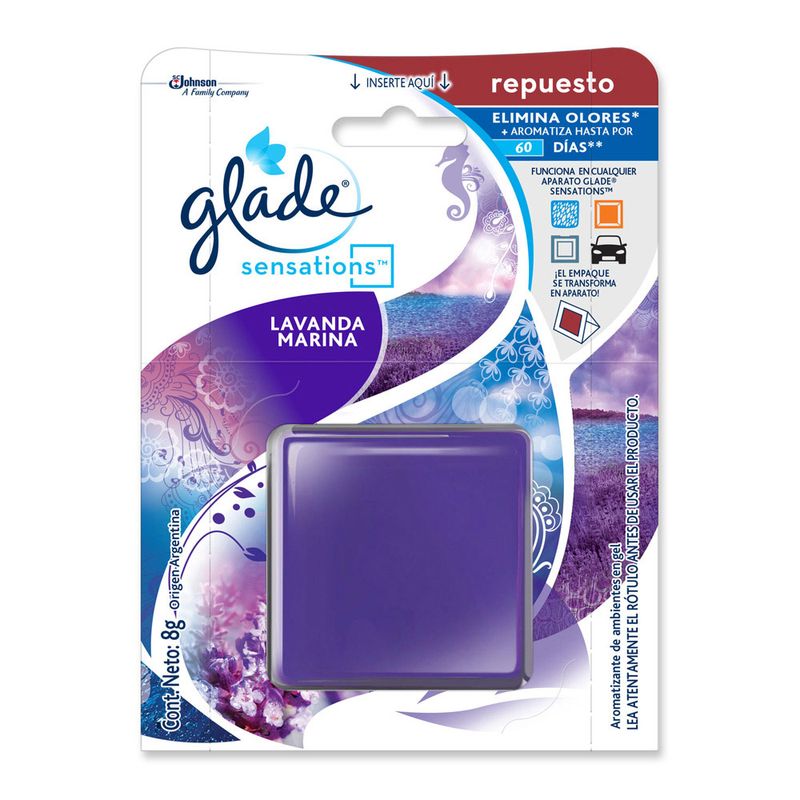 Aromatizante-En-Gel-Glade-Sensations-Car-Repuesto-Lavanda-Marina-2-46399