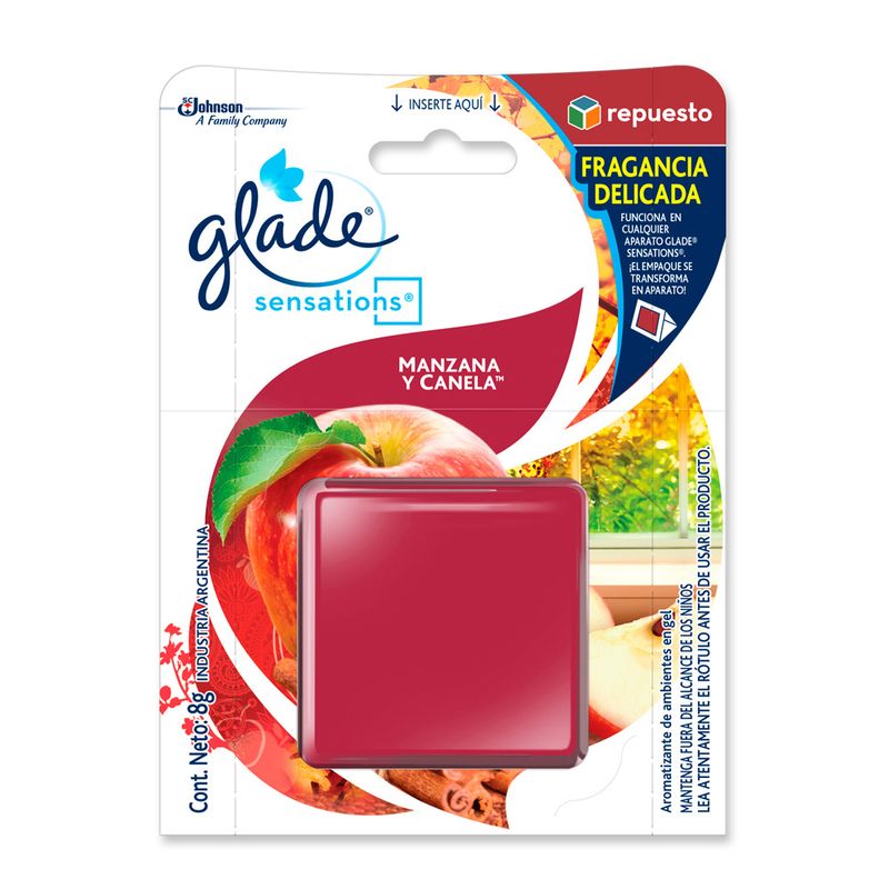 Aromatizante-De-Ambientes-En-Gel-Glade-Sensations-Manzana-Y-Canela-Repuesto-8gr-2-36558