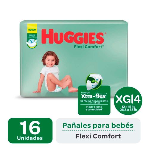 Pañal Huggies Flexi Comfort Xg X16un