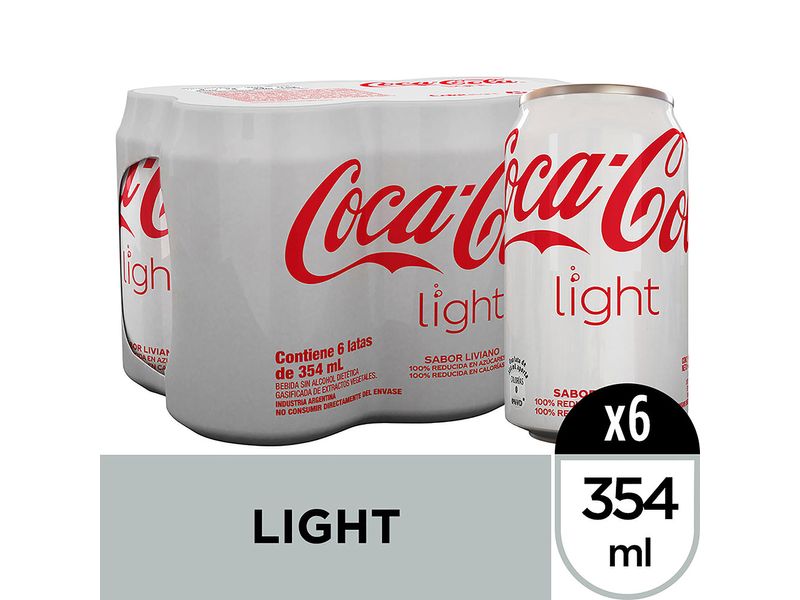 Coca Cola Lata 354ml Original Gaseosa Pack X6 Latas