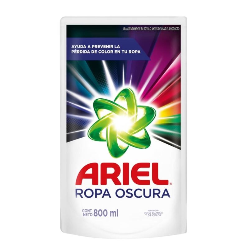 Jabón Líquido Ariel Ropa Oscura 800 Ml Disco 9182