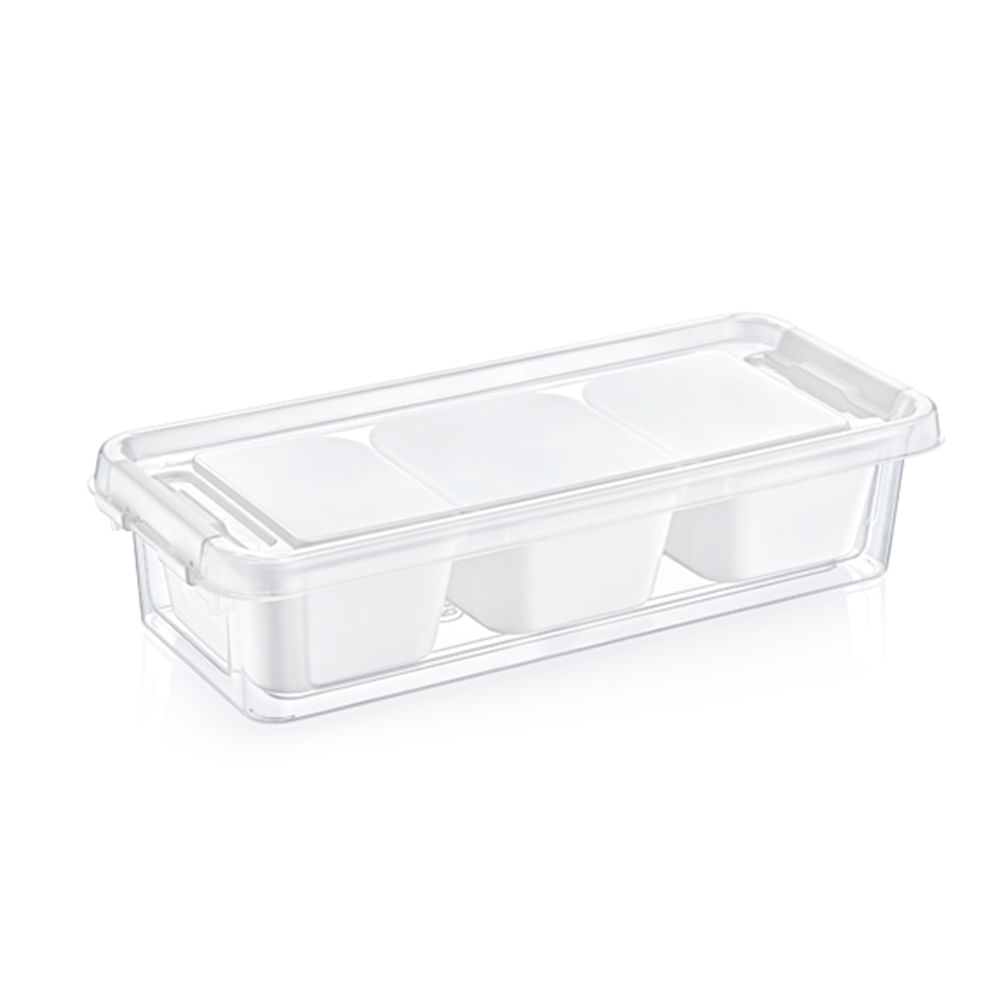 CAJA ORG PLASTICA 1.5L 3 CESTOS INT 11,3X27,3X6,2CM - Jumbo