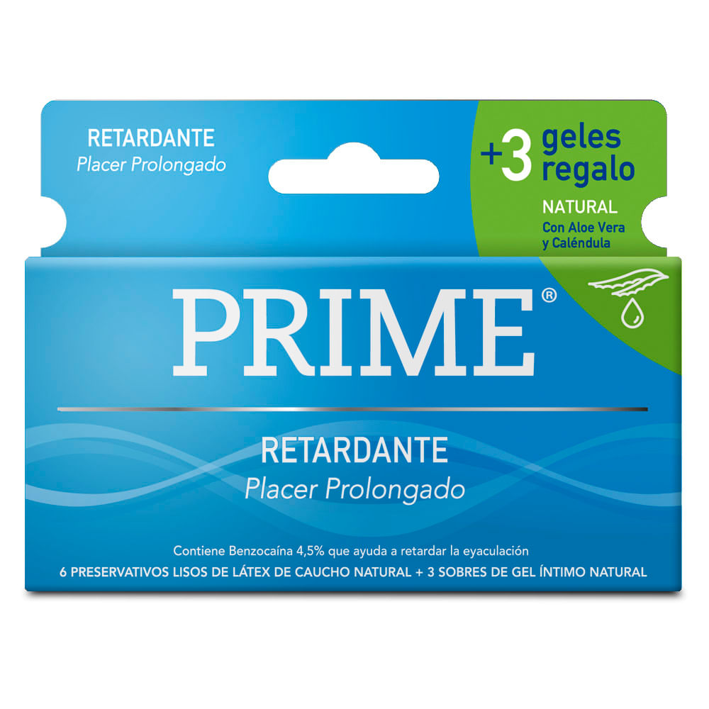 Sirvana | Preservativo Prime Retardante Gel Natural X6