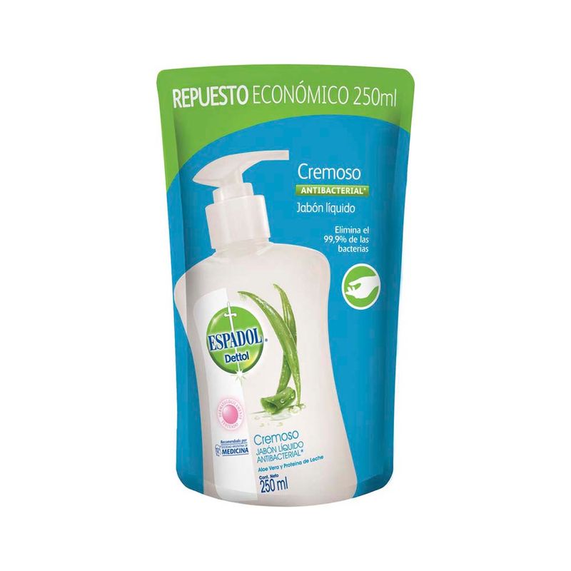 JabÓn Liquido Antibacterial Cremoso Espadol Dettol 250ml Jumbo 6478