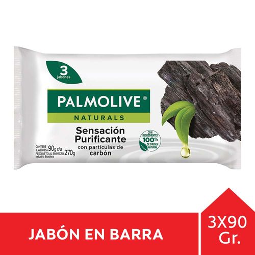 Jabón Palmolive Naturals Charcoal 3x90g