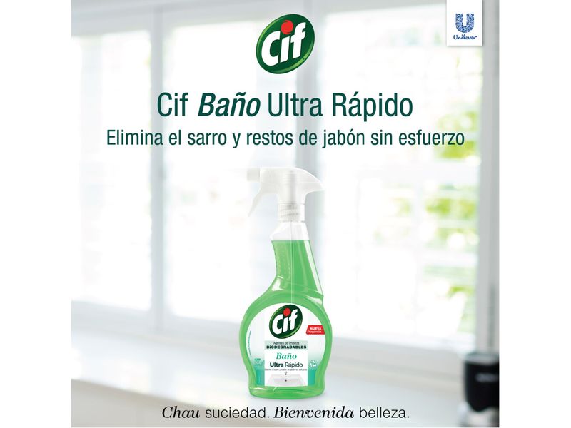 Limpiador Líquido CIF Baño Biodegradable 500 ml Gatillo - Disco