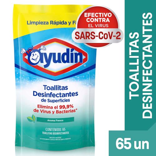Toallitas Desinfectantes Ayudín Fresco (doy Pack) 65 Un