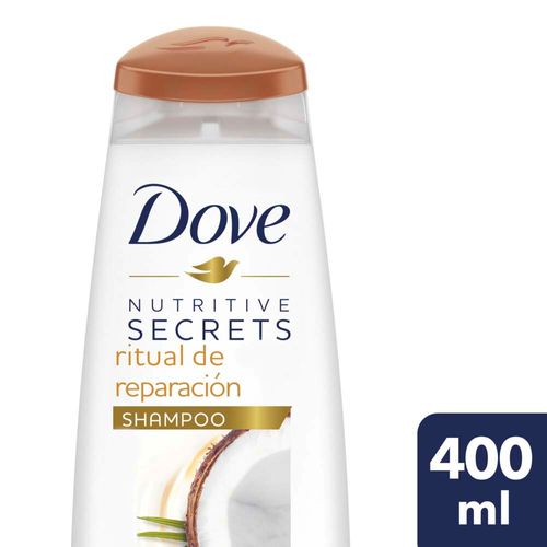 Shampoo Dove Ritual De Reparación Coco Y Cúrcuma 400 Ml