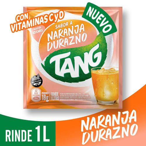 Jugo En Polvo Tang Naranja Durazno Vitamina C+d 18g