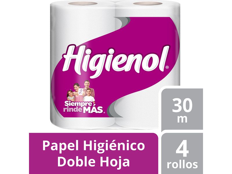 Papel Higienico Doble Hoja Higienol Plus x 4 Un