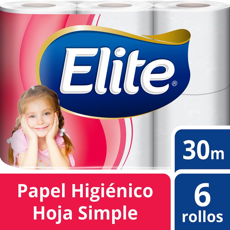 Papel-Higi-nico-Elite-Extra-Hoja-Simple-30-M-6-Rollos-1-245072
