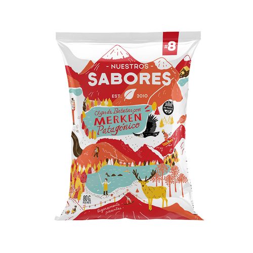 Chips De Batata Con Merken X80g