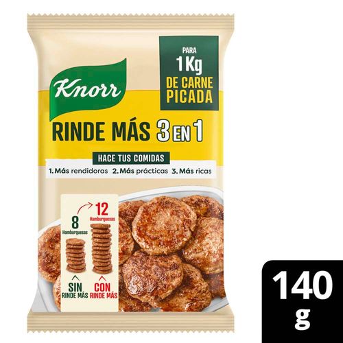 Premezcla Para Carne Picada Knorr Rinde Más 3 En 1 - 140 G