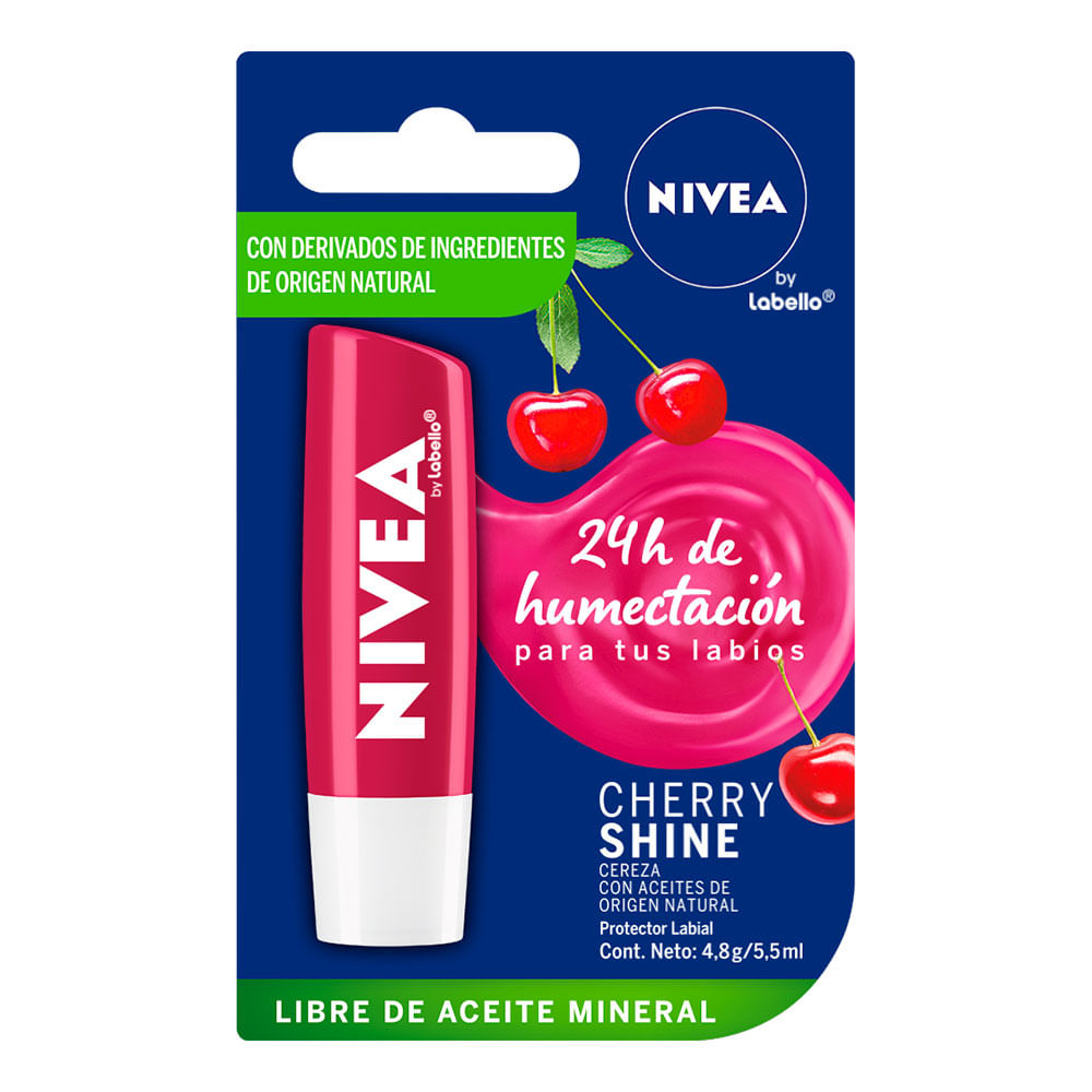 PROTECTOR LABIAL NIVEA CHERRY SHINE 4,8 GR - Jumbo