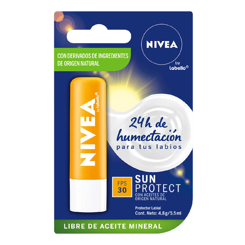 PROTECTOR SOLAR LABIAL NIVEA SUN PROTECT FPS 30 4,8 GR - Vea