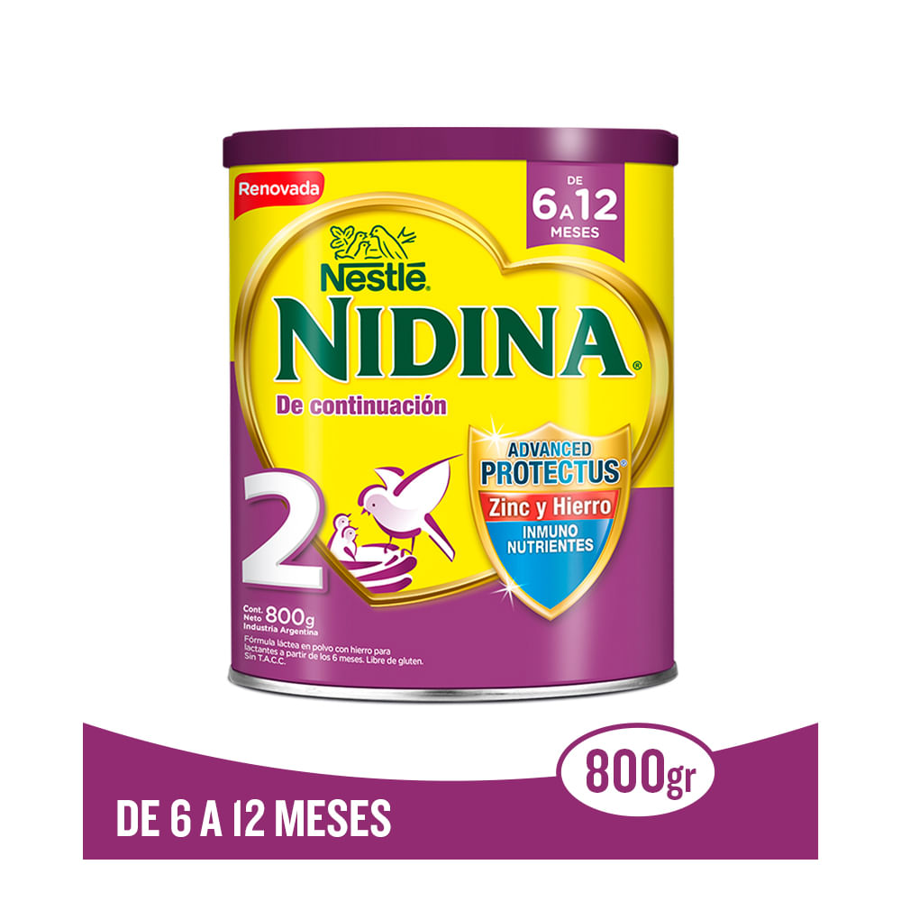 Nidina Leche Infantil 2 Nf 800 gr, Nidina Leches & Alimentos 1 - BAfarma -  Farmacia Bosque Alvarez