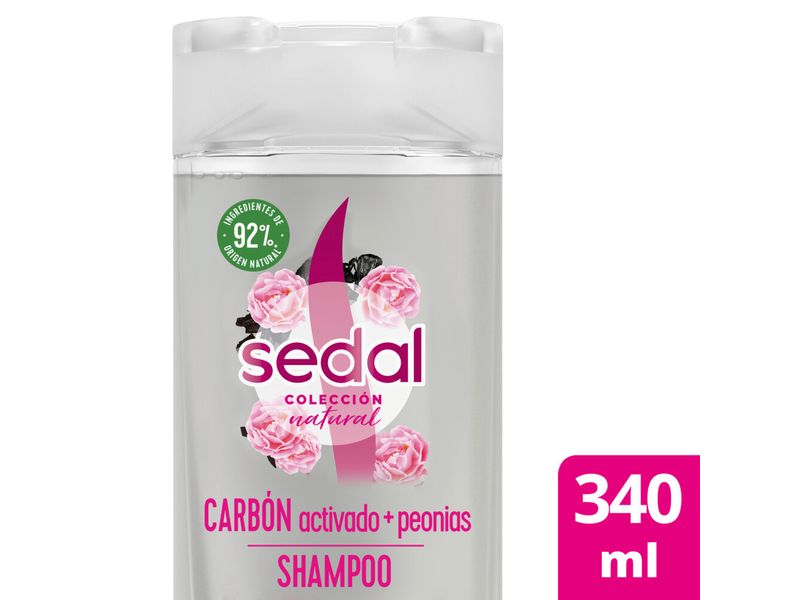 shampoo SEDAL carbo activado & peonias 340ml - Jumbo