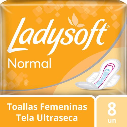 Toallas Femeninas Ladysoft Normal Tela Seca X8 Un