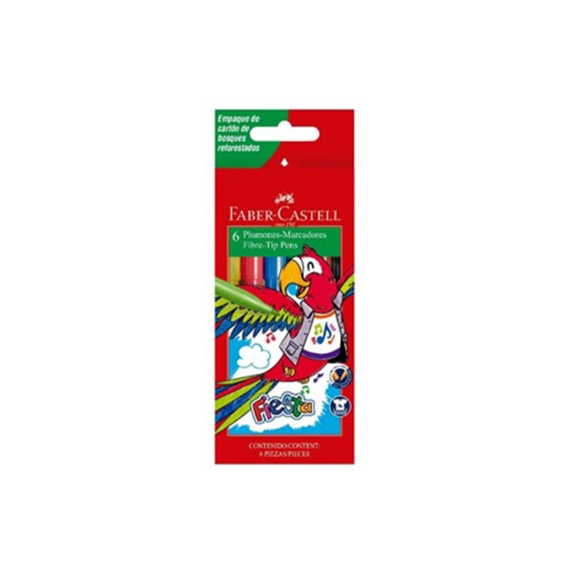 Marcadores-Escolares-Fiesta-45-X6-Faber-Castel-1-892022