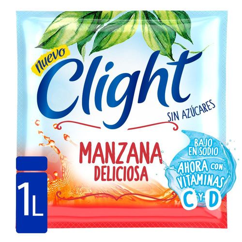 Jugo En Polvo Clight Manzana Deliciosa Vit C+d 7g