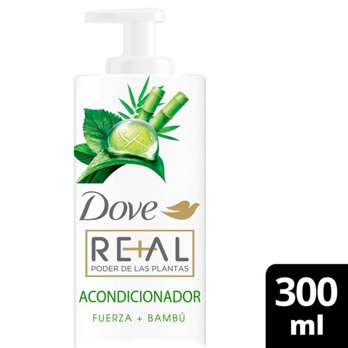 Acondicionador Dove Real Poder De Las Plantas Fuerza + Bambú 300 Ml