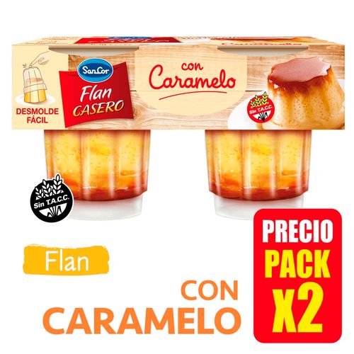 Flan Casero Sancor Entero Con Caramelo 2x115g