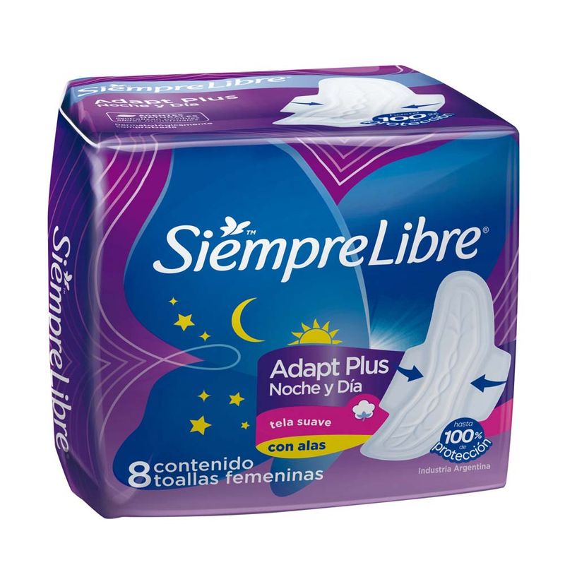 Toallas-Femeninas-Siempre-Libre-Adapt-Plus-Noche-Y-Dia-Con-Alas-X-8-U-2-43858