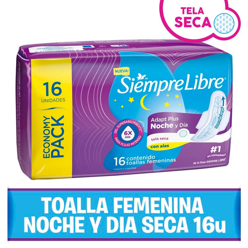 Toallas-Femeninas-Siempre-Libre-Adapt-Plus-Noche-Y-Dia-Secas-Con-Alas-X-16-U-2-798466