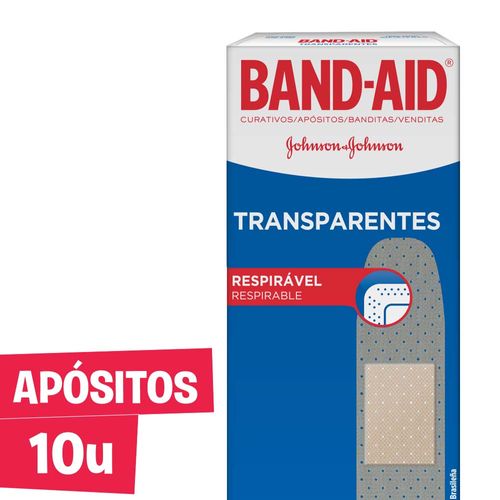 Apósitos Adhesivos Sanitarios Band-aid Transparentes 10 U
