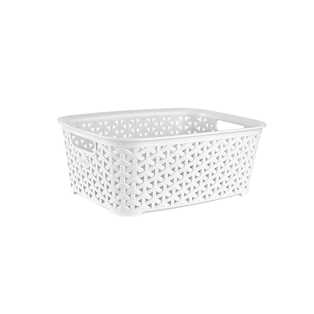 Pack 3 canasto simil rattan bco 14x19krea vea