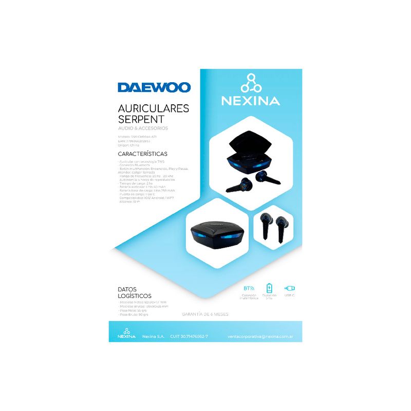 Auricular-Daewoo-Serpent-Dwgm1644-Azl-5-935427