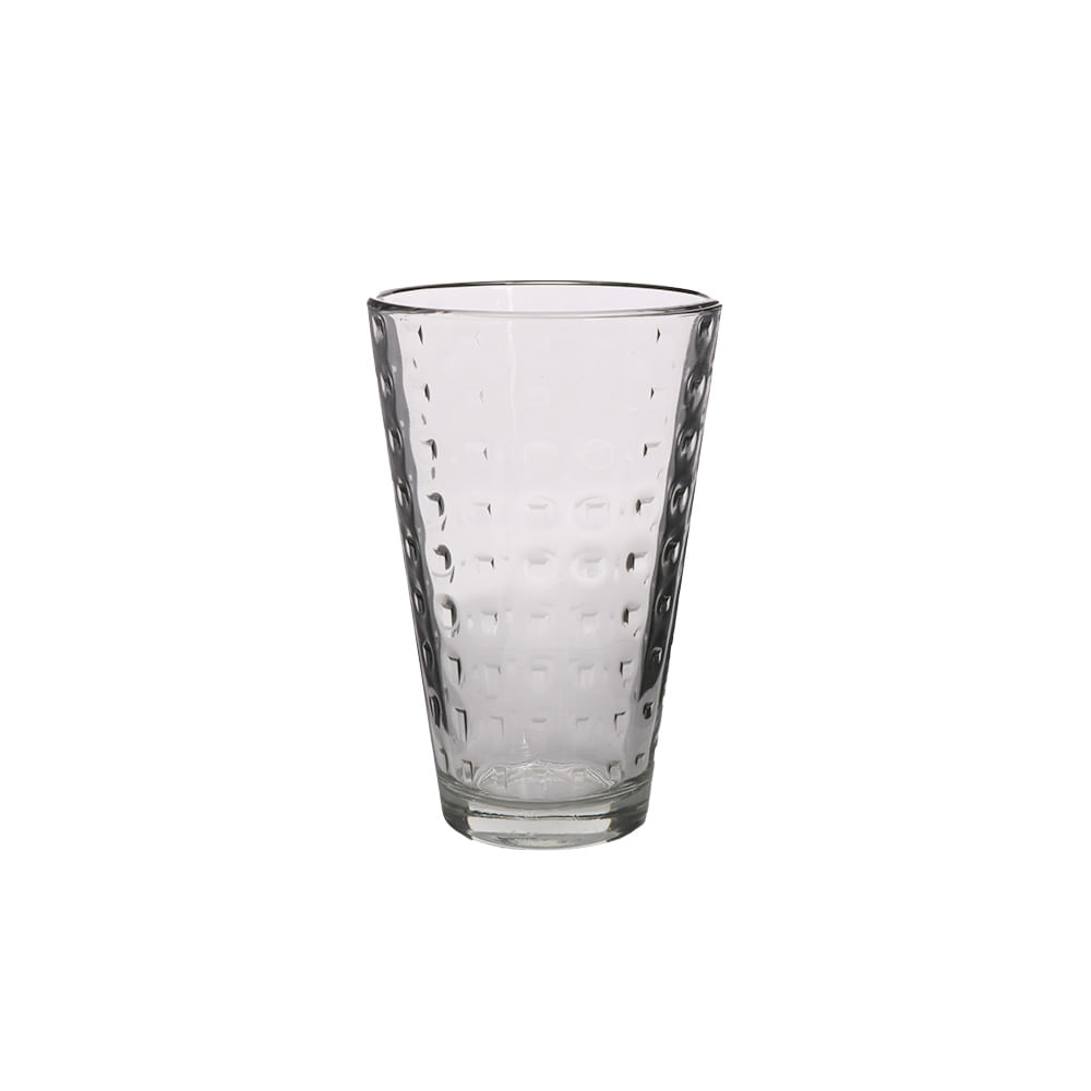 VASO DE VIDRIO TRANSPARENTE RIGOLLEAU TRAGO LARGO 400ML NOA CUADROS