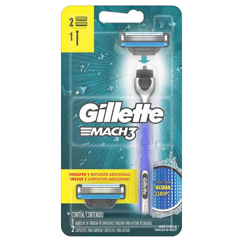 M-quina-De-Afeitar-Con-2-Repuestos-Gillette-Mach3-2-718254