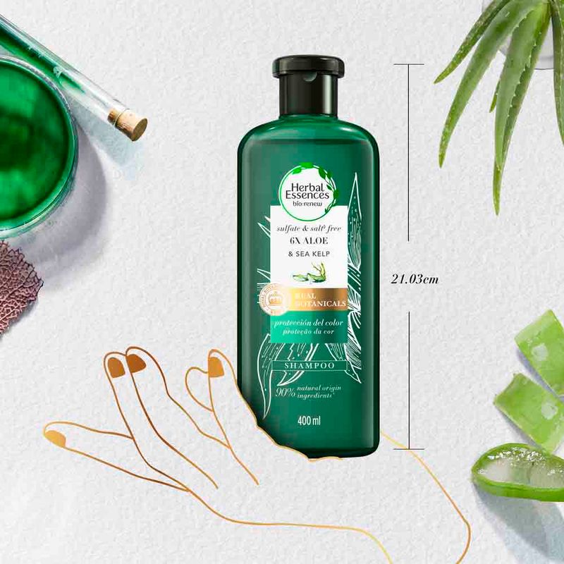 Shampoo Herbal Essences Bío:renew 6X Aloe&AM 400ml - Disco