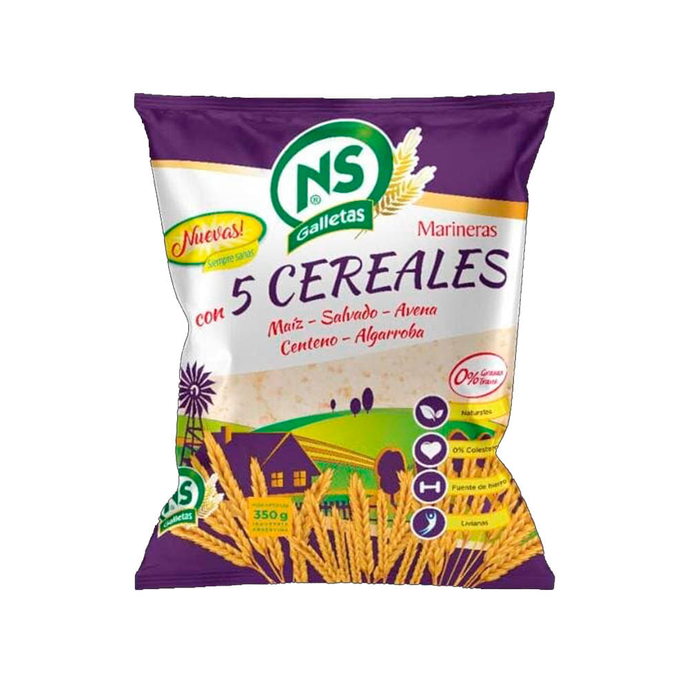 Galletas Ns 5 Cereales 350g Vea