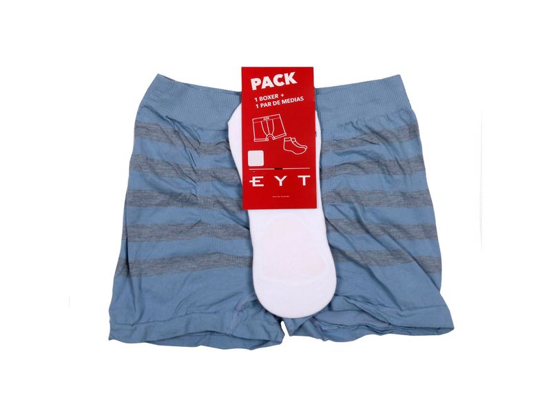 PACK BOXER HOMBRE CON MEDIAS INVISIBLE T Disco