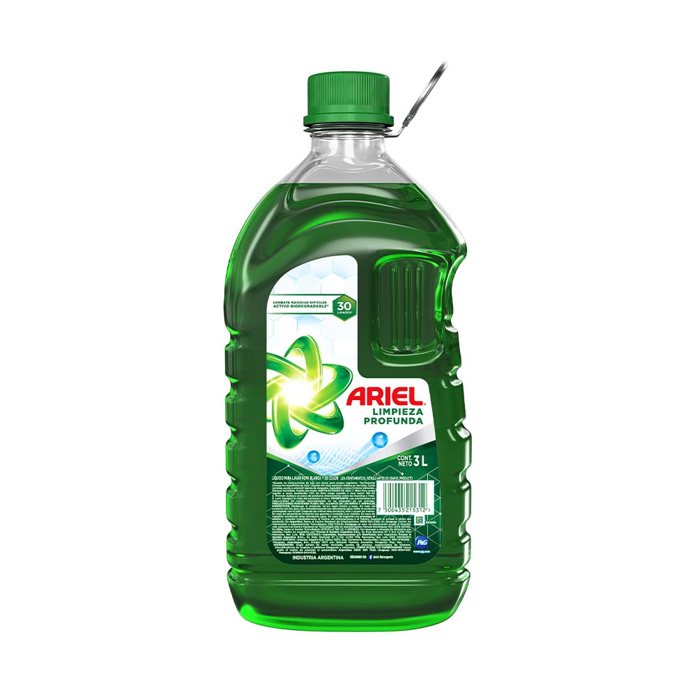 Jabon Liquido Ariel Limpieza Profunda Botella 3lt Jumbo 1514