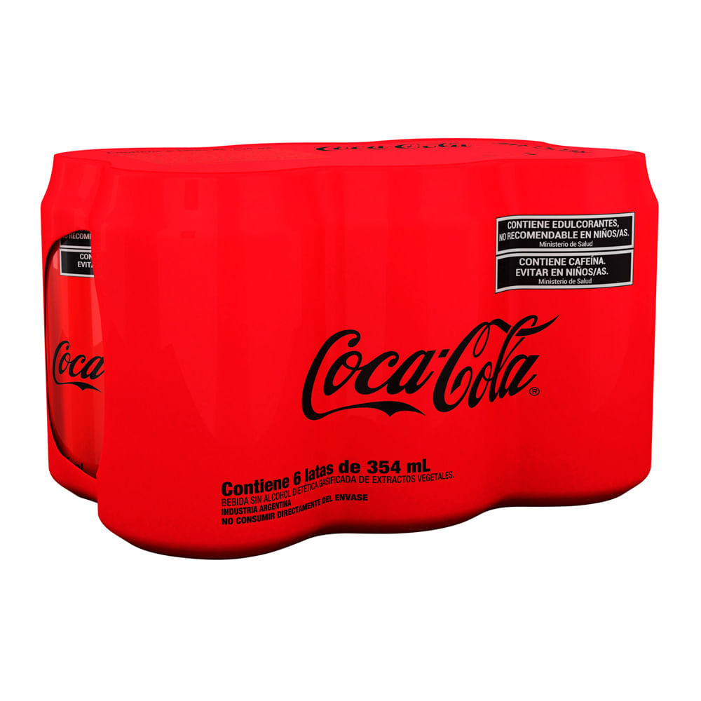 Coca Cola Lata 354ml Original Pack X6 Gaseosa Zetta Bebidas