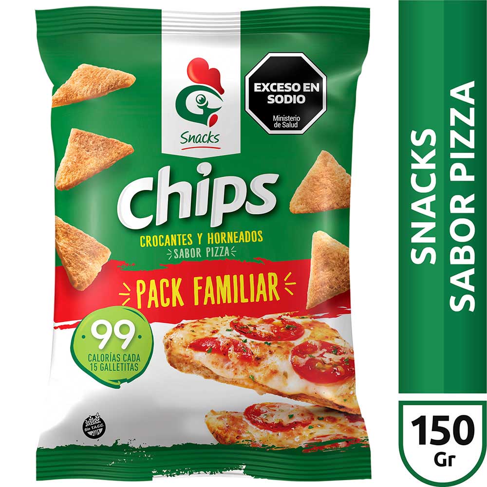 Gallo Chips Crocantes y Horneadas Baked & Crunchy Snack Pizza